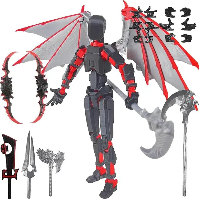 3D-Gedruckte T13 Actionfigur Mehrgelenkig Beweglicher Titan 13 Lucky Dummy Nova Roboter Actionfigur Geschenke – Detail 25