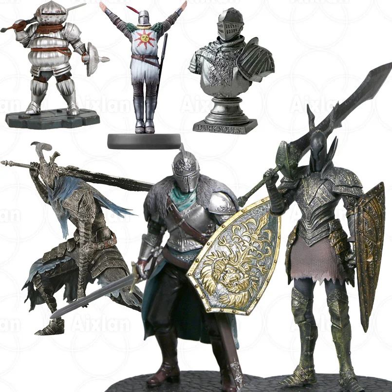 Figuras de héroes de Lordran para niños, juguetes de PVC de 19cm, siegmei, Caballero Negro, Faraam, Artorias, Dark Souls