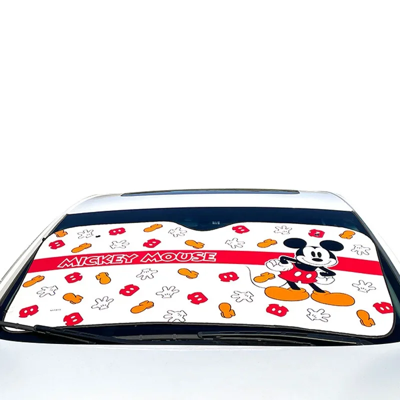 Disney Mickey Car Front Windshield Sunshade Car Summer Heat Shield Waterproof Dustproof Glass Cover Car Decoration Accessories