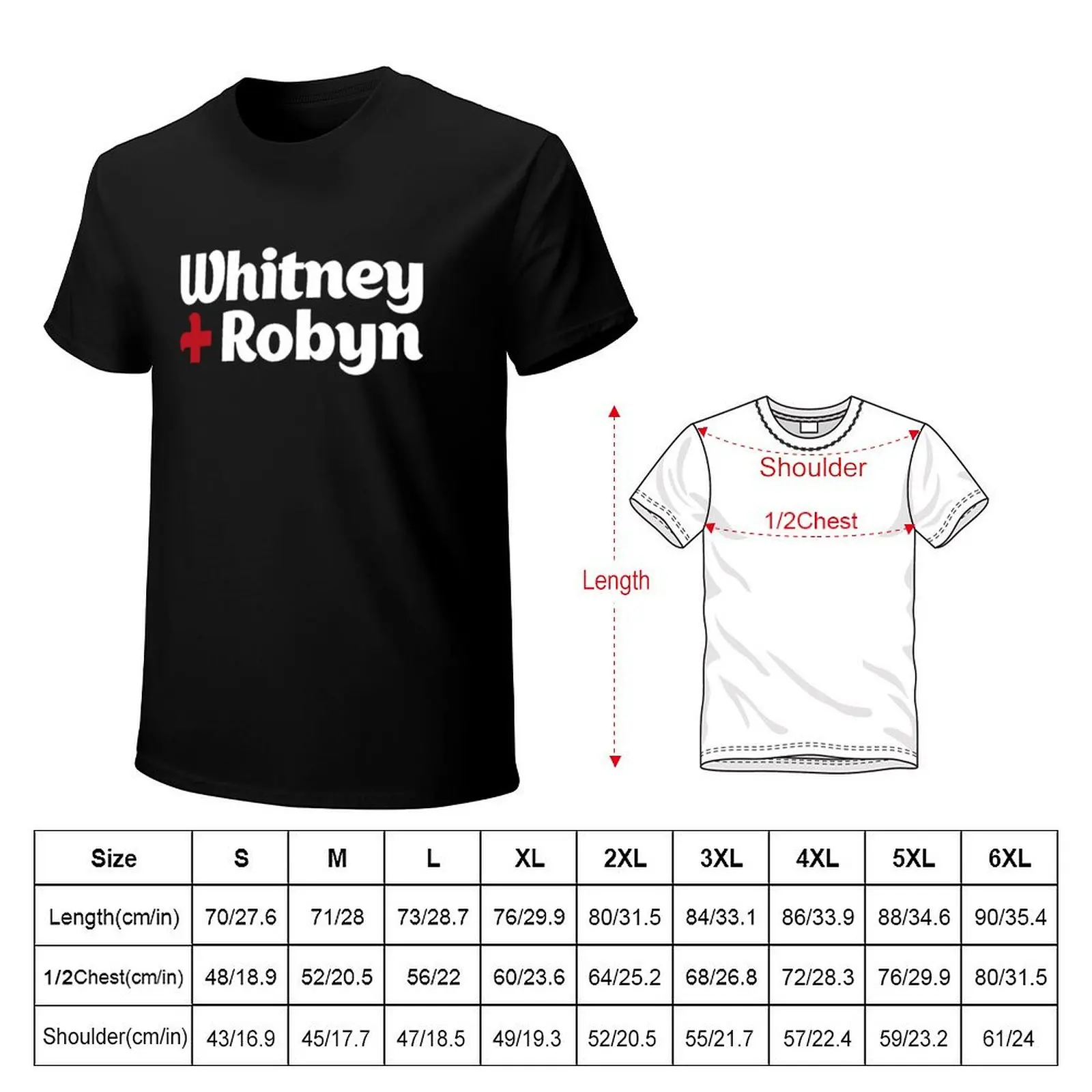 Whitney and Robyn T-Shirt Simple Line Art Print Tee