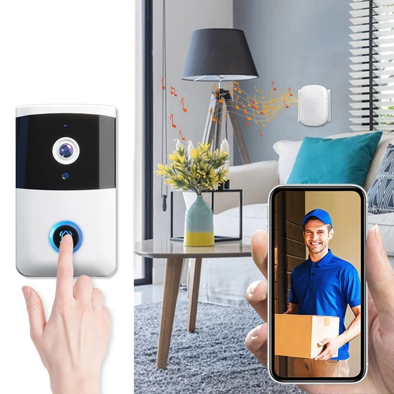 Wireless Doorbell With With Intercom Function Wireless Smart Doorbell With Night Vision Doorbell For Home Security