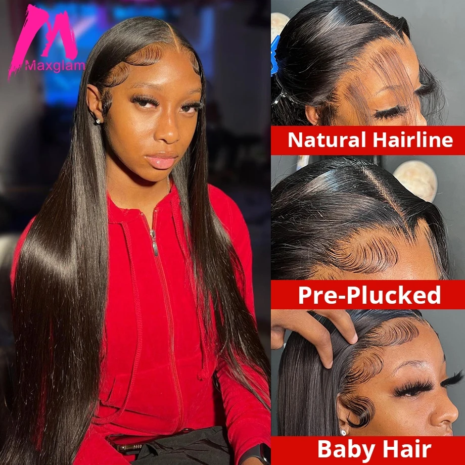 13x4 Bone Straight Lace Front Wigs Human Hair 13x6 Hd Lace Frontal Wig Brazilian 4x4 5x5 Closure Wig 360 Lace Wig Pre Plucked