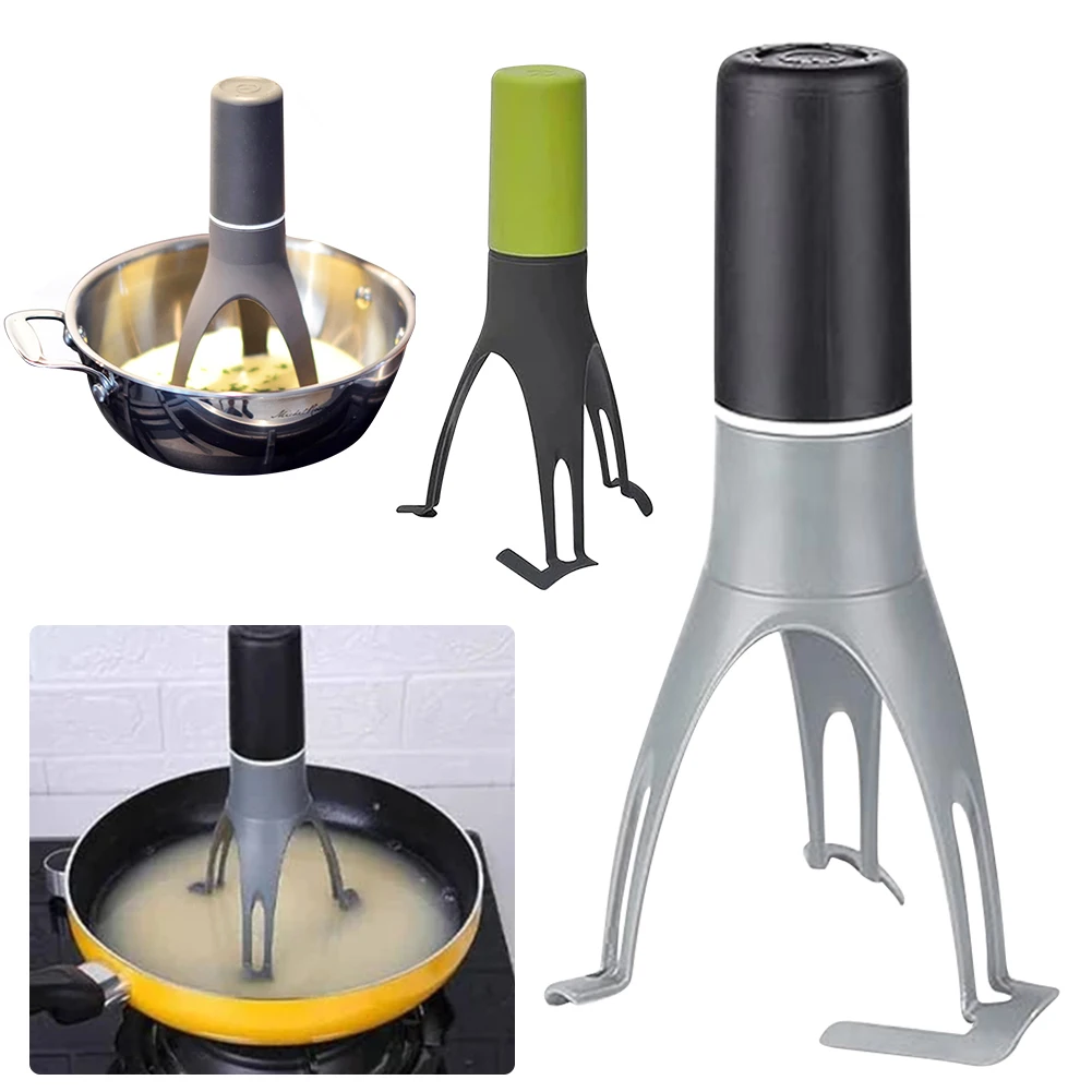 Triangle Pan Stirrer Egg Whisk Multifunction Sauces Soup Cream Blender Dishwasher Safe Battery Operated for Home Kitchen