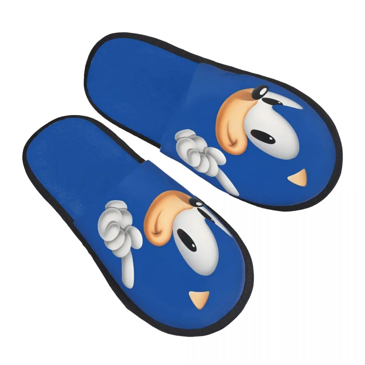 맞춤형 소닉 메모리 폼 슬리퍼 여성용 편안하고 따뜻한 고슴도치 게임 하우스 슬리퍼