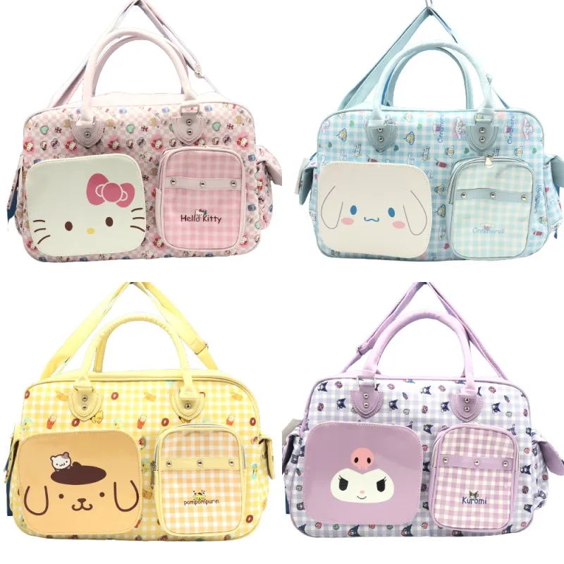 

Sanrio Anime Hello Kitty PU Tote Bag Kuromi My Melody Cinnamoroll Pochacco Cute Cartoon Large Capacity Shoulder Bag Gift
