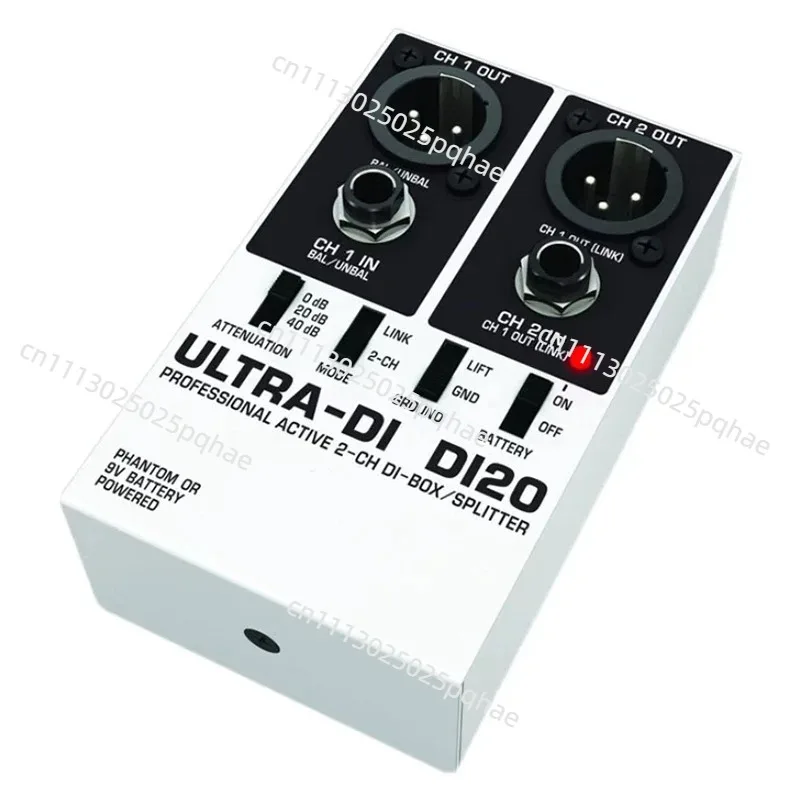 Ultra-Di Di20 Two-Channel Multi-Purpose Direct Injection Box Provides Impedance and Signal Matching Function Effects