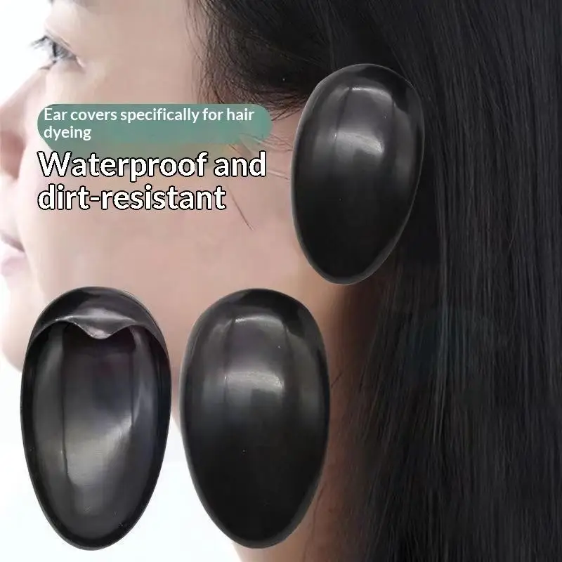 New 10 Pairs Plastic Hair Dying Ear Covers Waterproof Earmuffs Hair Dying Protectors Baby Bath Tool Reusable Earmuffs