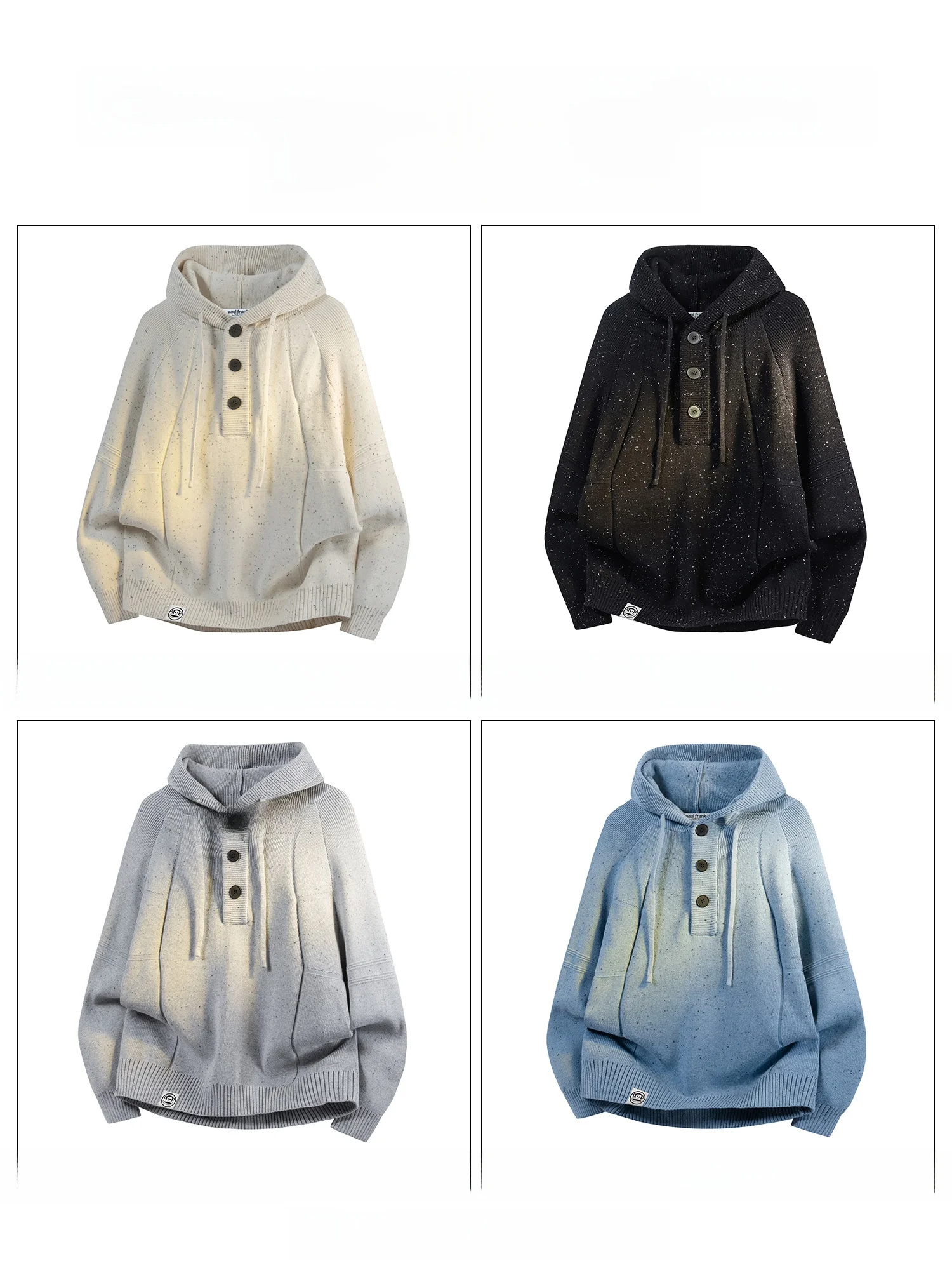 PaulFrank M Hoodie Knitted Sweater Loose Fit f Open Plaet Autumn Winter New Sle Casual Faion Comfortable Cotton B...