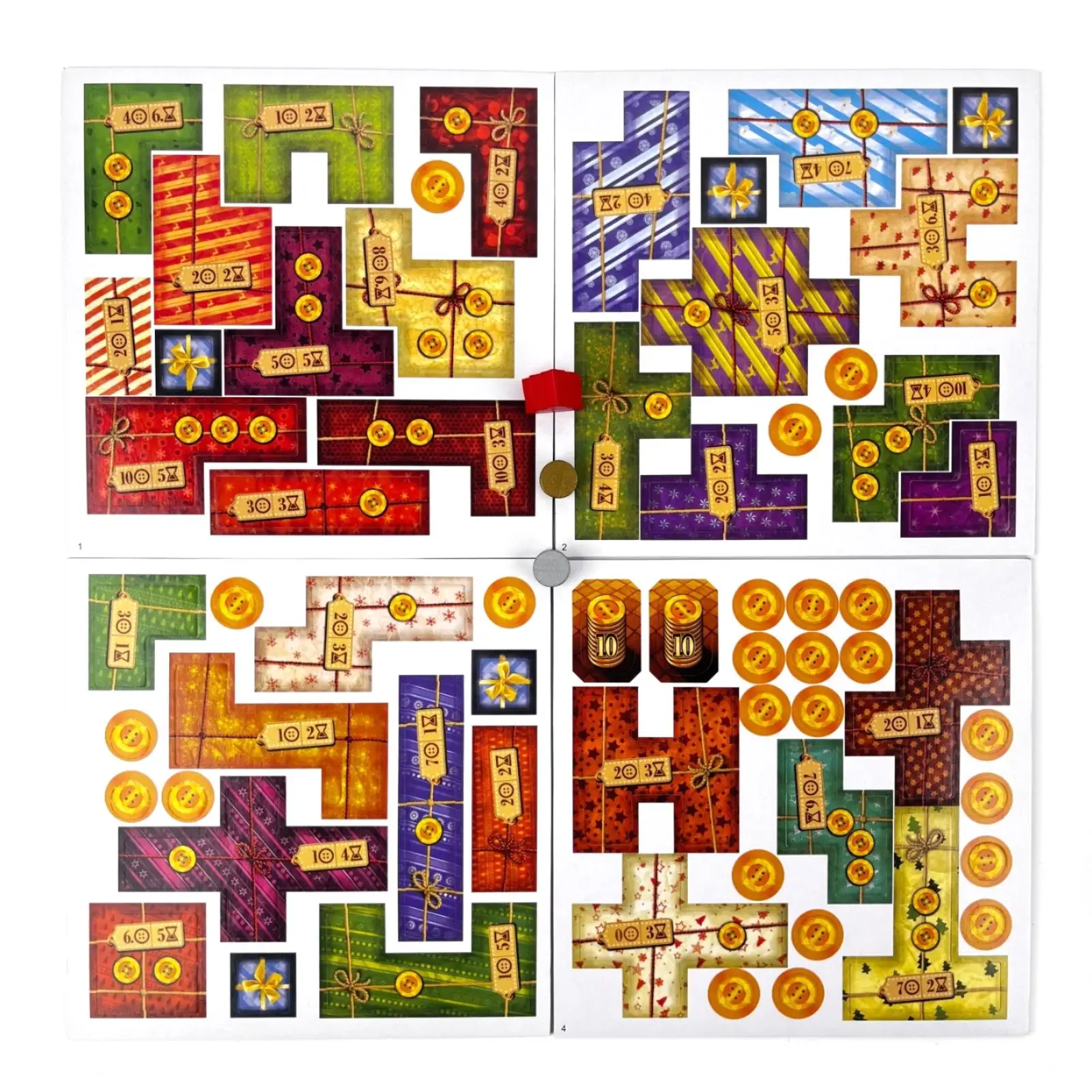 New Patchwork Christmas Board Game for Two Players Funny Party Games | English Version Paper Cards Strategy Patch Wars Game Gift