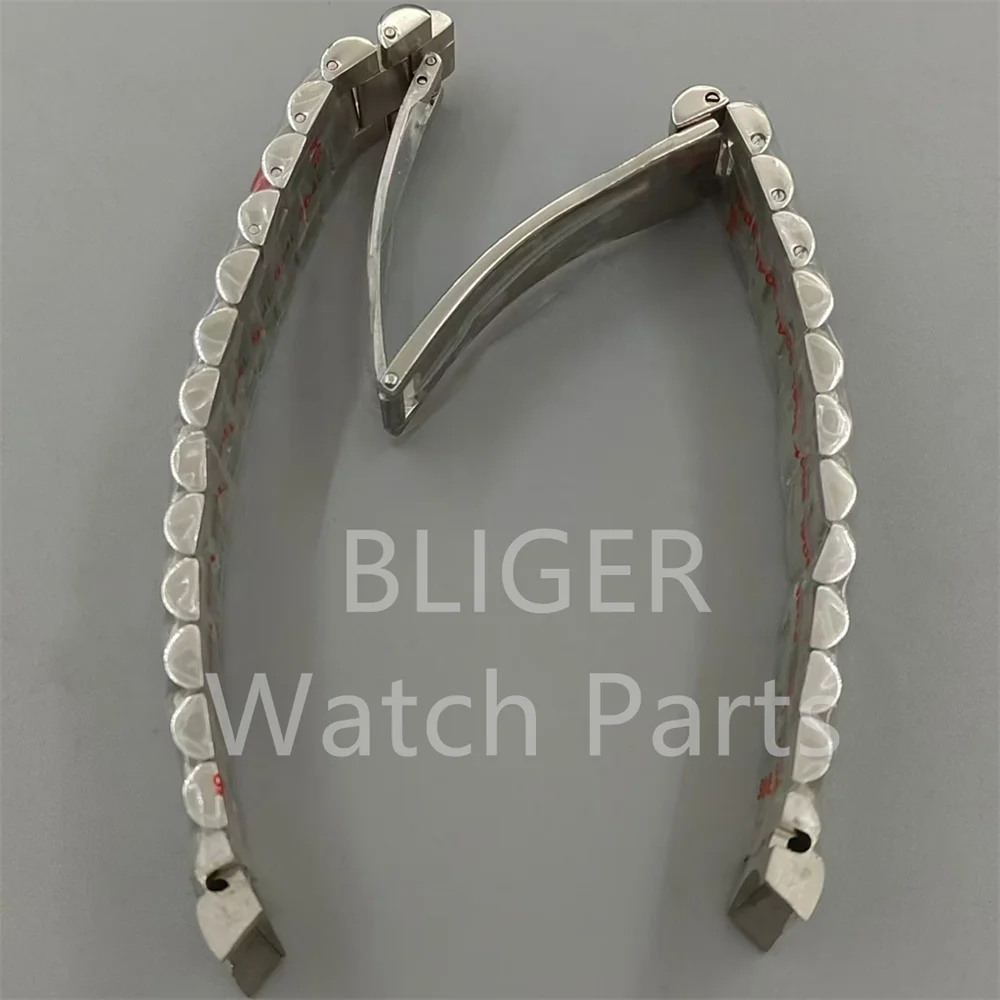 BLIGER 20 мм серебро золото розовое золото черный браслет из нержавеющей стали 904L складная пряжка подходит для корпуса 39/40 мм