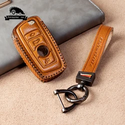 Genuine Leather Car Remote Key Case Cover Fob For BMW F20 F25 F26 F30 f31 F34 F10 F11 X3 F07 X4 I3 M3 M4 1 3 5 Series Accessorie