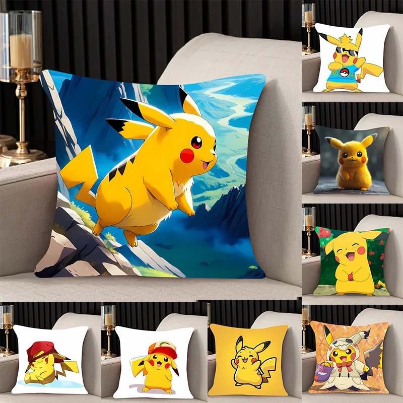 

New Pillow Pikachu Slips Pillow Covers Bedding Comfortable Cushion Good For Sofa Home Car High Quality Pillow Cases 40x40cm gift