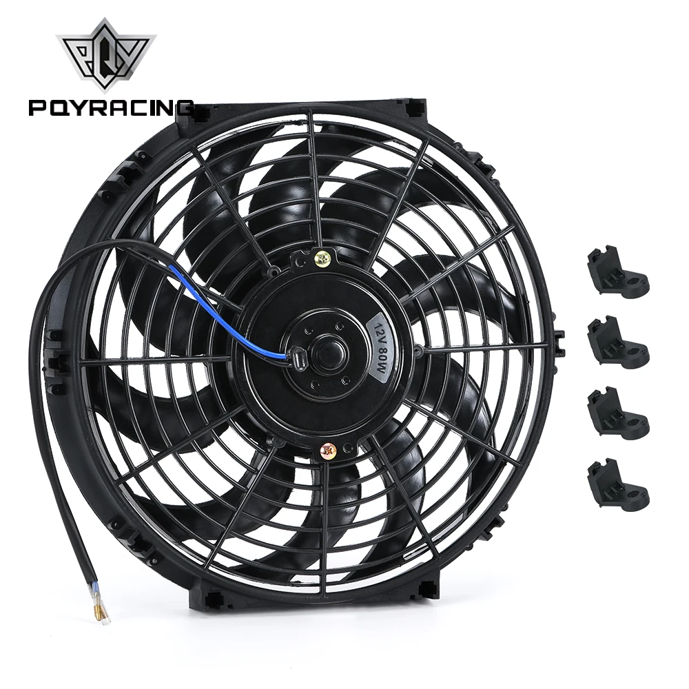 12 Inch Universal 12V 80W Slim Reversible Electric Radiator AUTO FAN Push Pull With mounting kit Type S 12