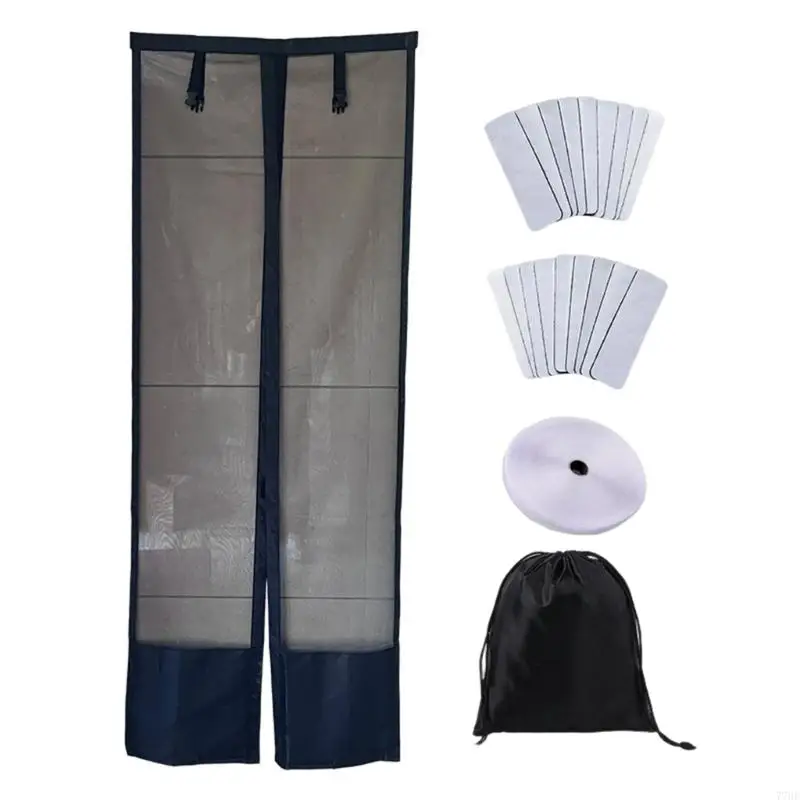 

77HF Universal Campers Mesh Screen Door With Anti Mosquito Insect Sunshade Barrier 70cm Height Suitable For Vehicle Side Rear