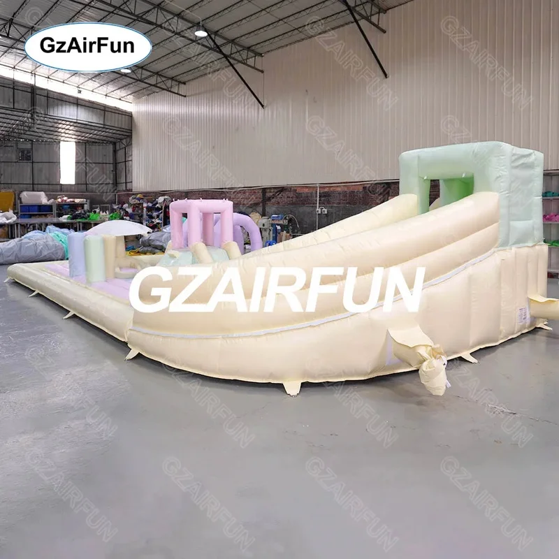 Customized Commercial Playground Inflatable Bouncing Water Slide Amusement Park Obstacle Course for Sale