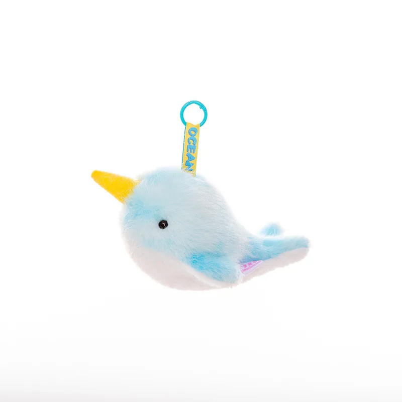 Nouveau jouet en peluche série océan de dessin animé mignon, petite baleine, Animal en peluche, accessoire de sac à dos, cadeau d'anniversaire et de noël pour enfants