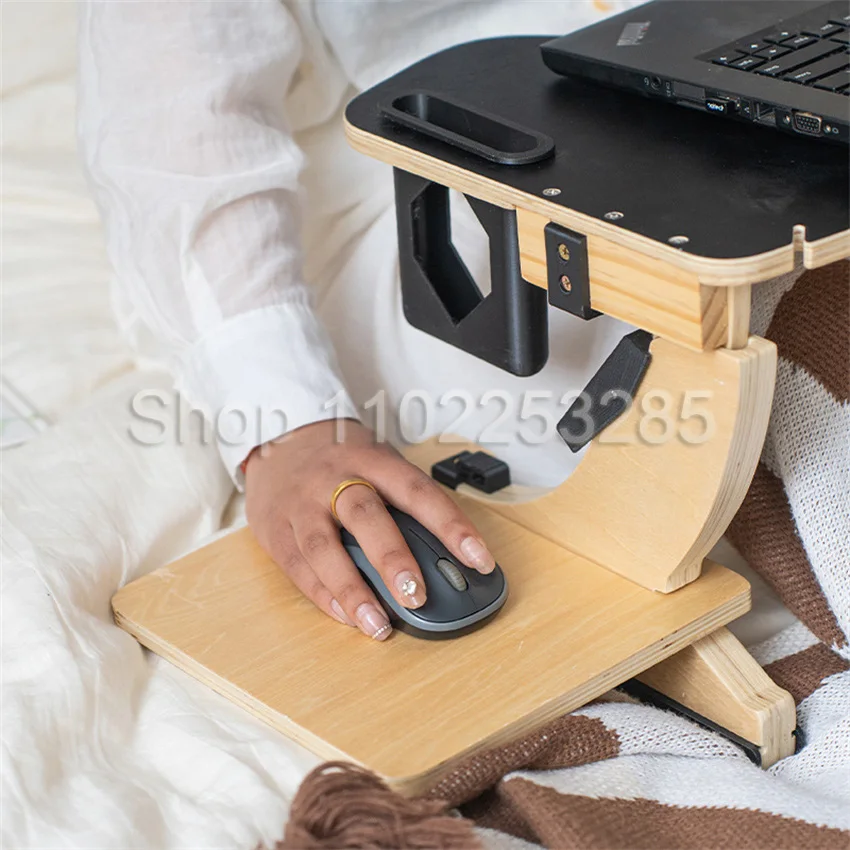 Household Lazy Bed Dining Table Dormitory Study Folding Office Desk Multi Functional Notebook Learning Folding Table