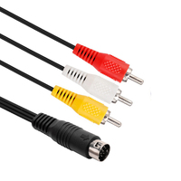 9 Pin 1.8M 3RCA Audio Video AV Cable for Sega Genesis 2 3 Game A/V Connection Adapter Cord Wire For SEGA Genesis II/III Game