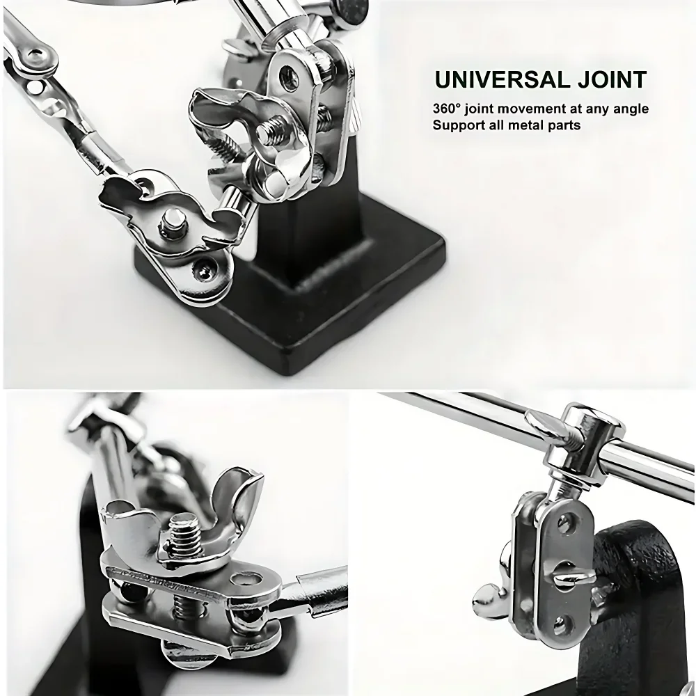 Lassen Extra Clip Vergrootglas Elektrische printplaat Reparatie Lassen Ijzer Beugel Verstelbare 5X Desktop Loep