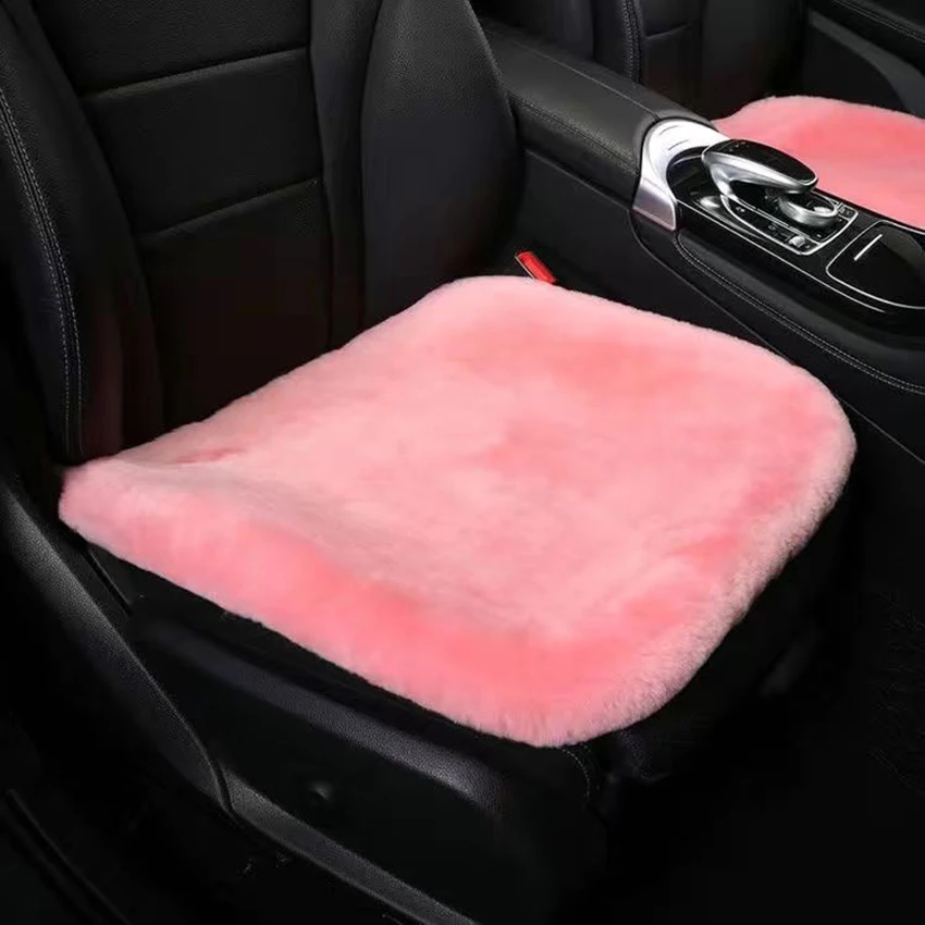 Whole Hide Sheepskin Car Seat Cushion Fur Car Seat Cover Universal Winter Warm Lambskin Car Seat Covers Automobile Accessories