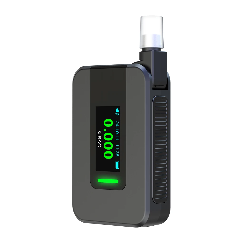 Electrochemical Tester USB Rechargeable Non-Contacting Electronic Breathalyzer Portable Meter for Personal Use