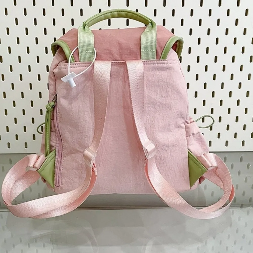 Stylish Dopamine Color Drawstring Backpack Korean Style Large Capacity Shoulder Bag Fruit School Bag Hiking