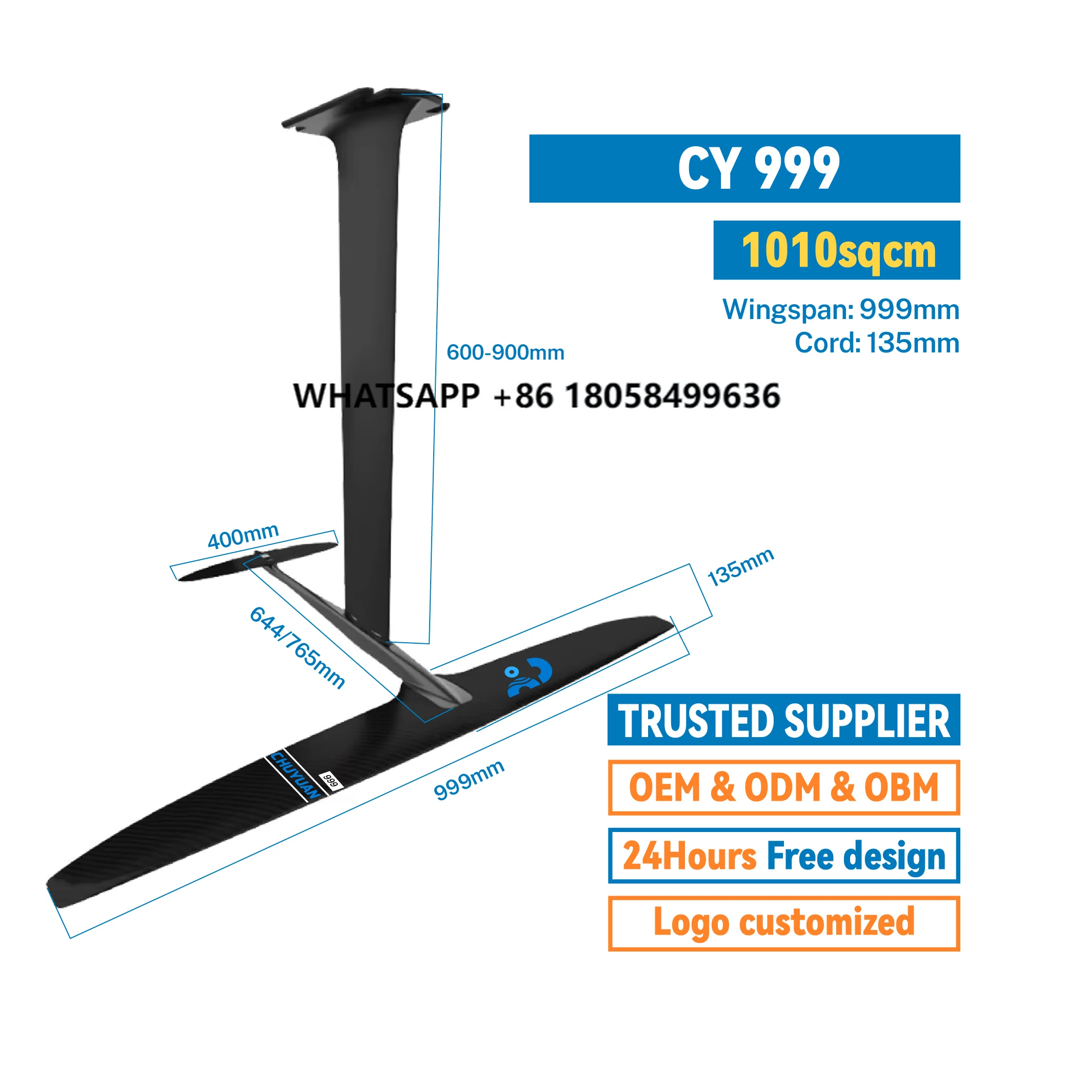 

CY999 Factory Outdoor Sports Hydrofoil Board Accessories Carbon Fiber Sailboat Hardware Parts Surfboard Bag-Water Wholesale