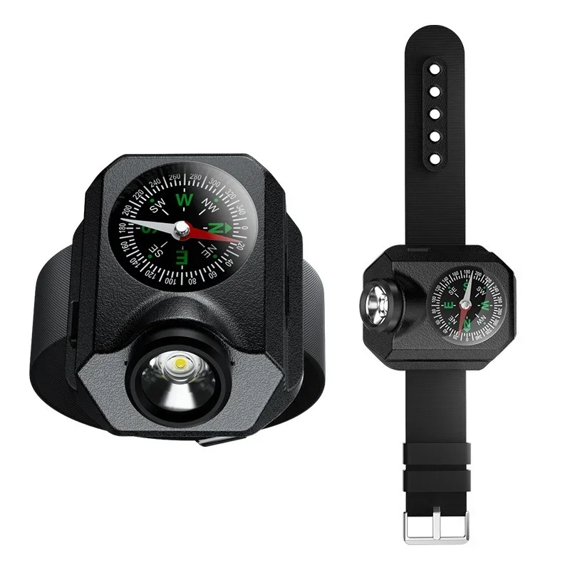 

WristBand Sighting Compass 500lumen Light Weight Outdoors Trekking ,hunting, Hiking Powerful Luminous Compass Lamp