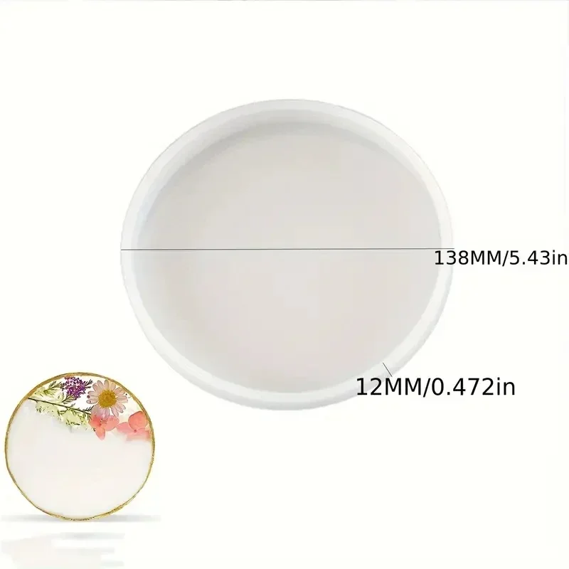 4Pcs DlY Round and Square Epoxy Resin Coaster Making Silicone Mold Perfect for Resin Casting Home Decor Coasters Cup Mat view 5