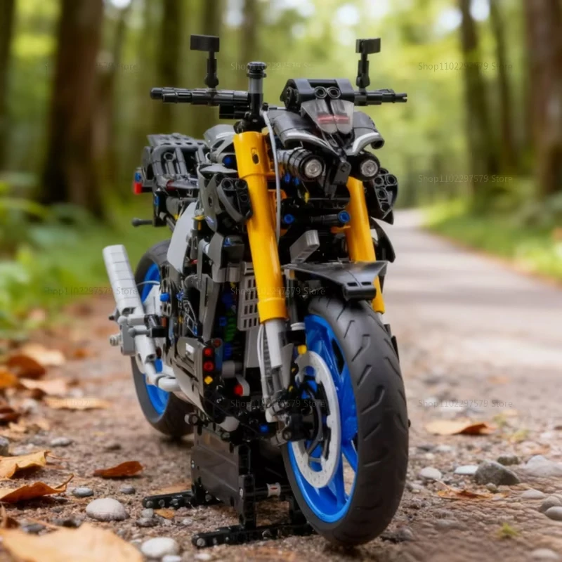 مجموعة بناء نموذج الدراجة النارية التقنية 1478 قطعة من الطوب الجذعي المتقدم هدية إبداعية للبالغين والأطفال لتقوم بها بنفسك هندسة السيارات #4