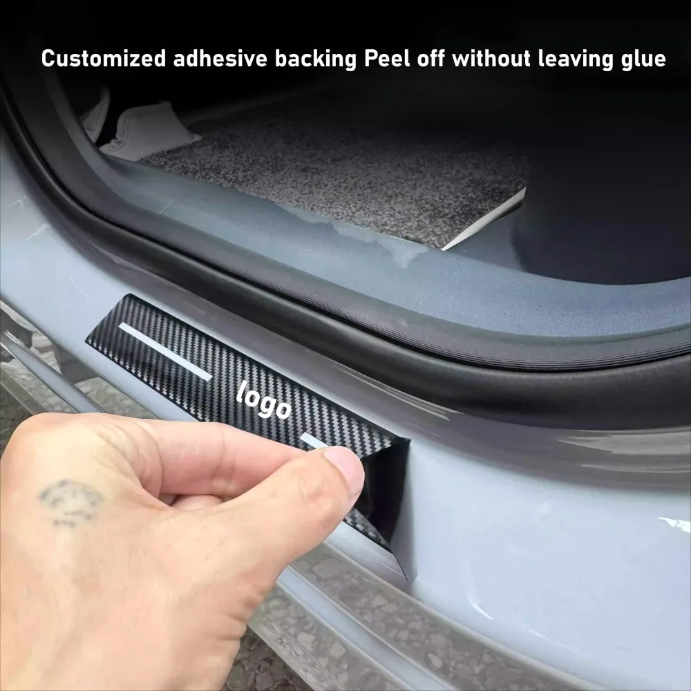 

4PcsCar Door Threshold Strip Sill Protection Sticker Anti-scratch Welcome Pedal Strip Protective Pad For Geely Galaxy E5 EX5