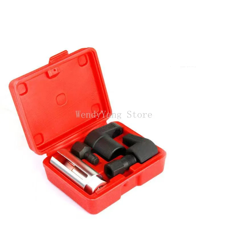 Oxygen Sensor Wrench Kit Thread Chaser Tool Fit for Auto O2 Socket Removal Install Offset Vacuum Sensor Socket