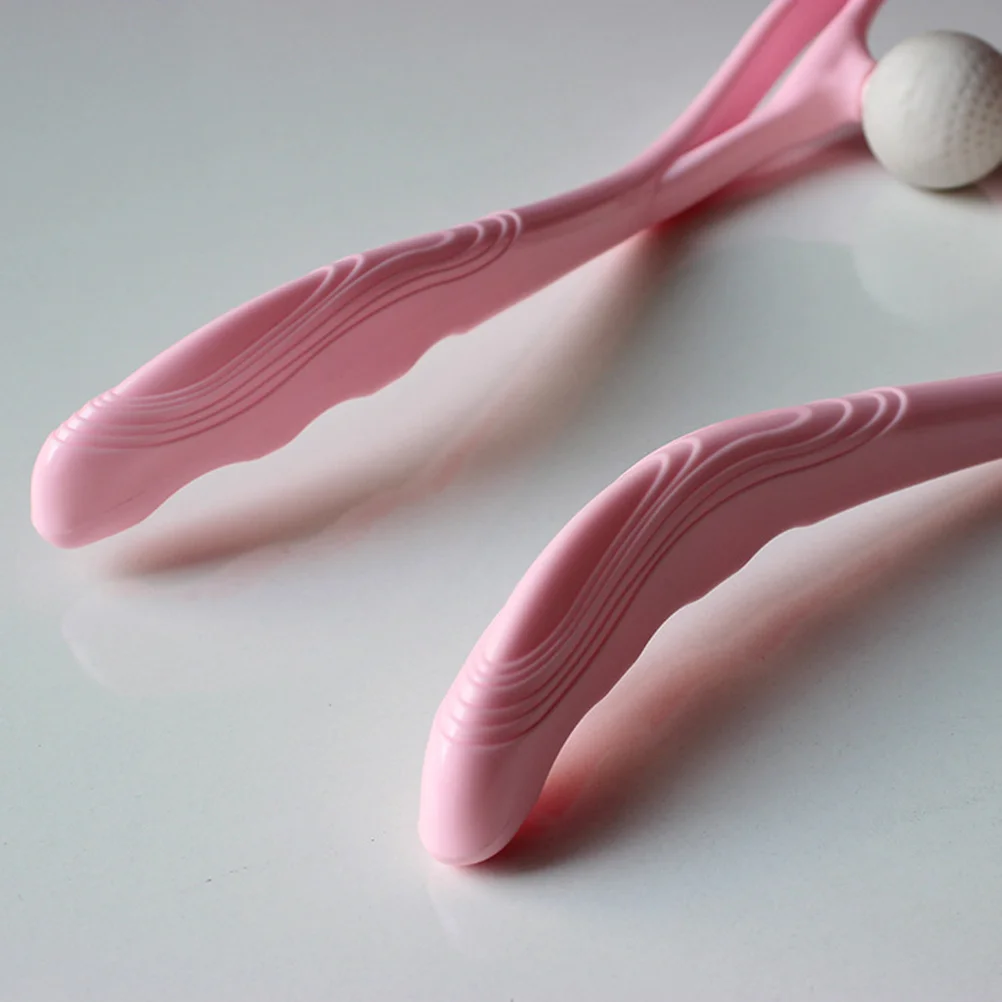 مدلك عنق الرحم دليل متعدد الوظائف تدليك الرقبة الكرة الوردي تصميم مريح آمن مريح الاسترخاء العضلات مكتب المنزل #6