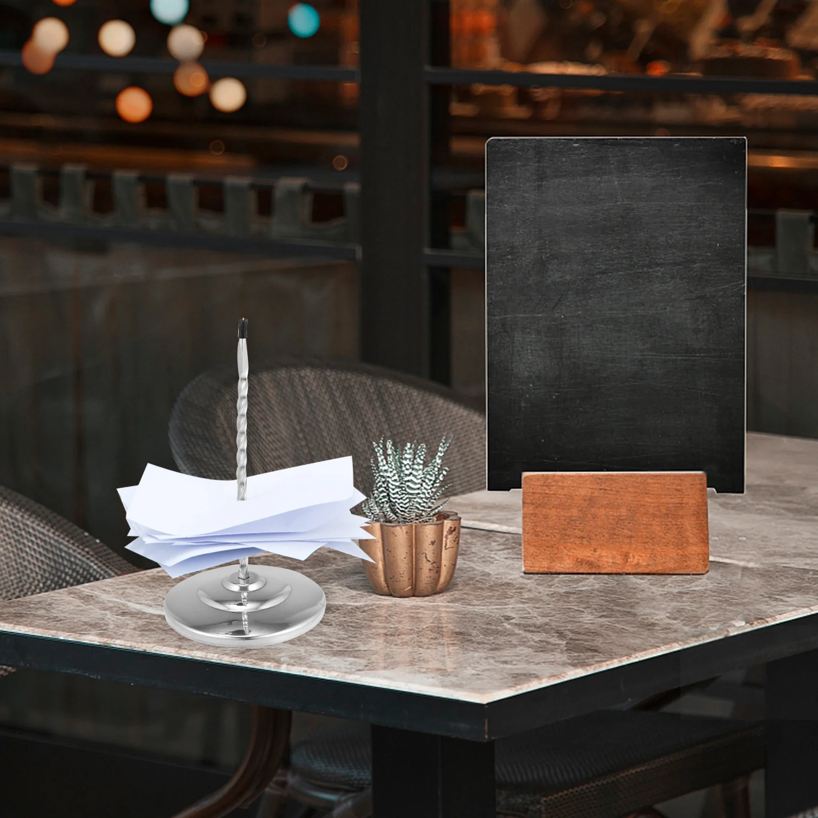 

1pc Spike Stick Bill Fork Check Spindle Holder For Receipts Memos Bills Restaurant Office Desk Organizer Paper Holder