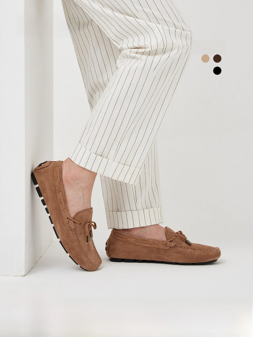 

Мужские кожаные мокасины Truffaut для вождения, повседневные слипоны, летние туфли-лоферы в британском стиле