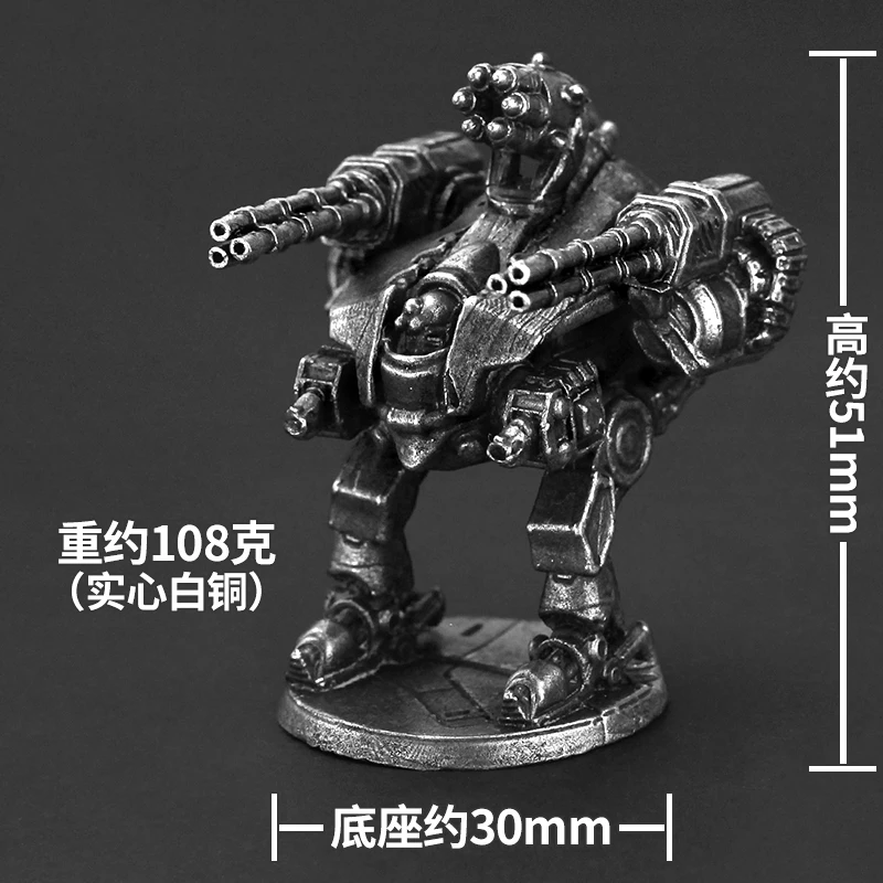 1/64 Scale Brass Metal Mechanical Armor Mechanic Warriors Miniature Beast of Prey Figurines War Table Game Men Collection Toys