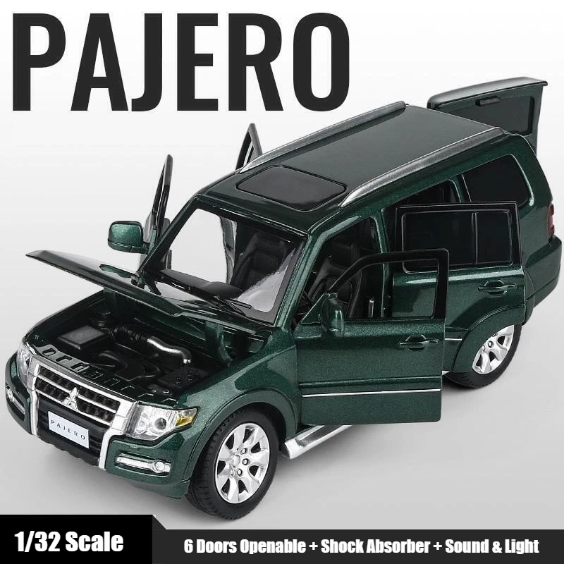 ミニカー Pajero mini 1/32 Mitsubishi Pajero SUV Sport Miniature Diecast Alloy Toy Car