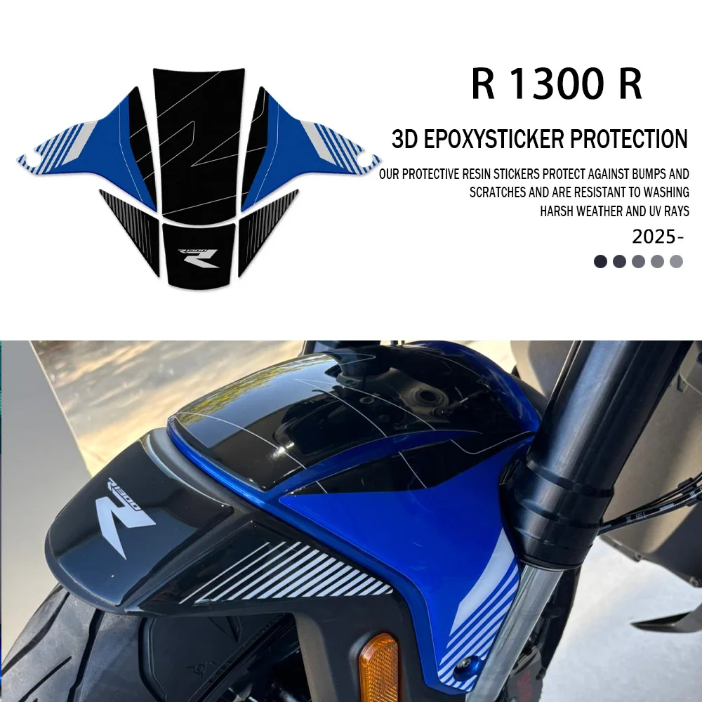 For R 1300 R 2025-2026 Fender Protection Sticker Motorcycle 3D Epoxy Decal R1300R Accessories