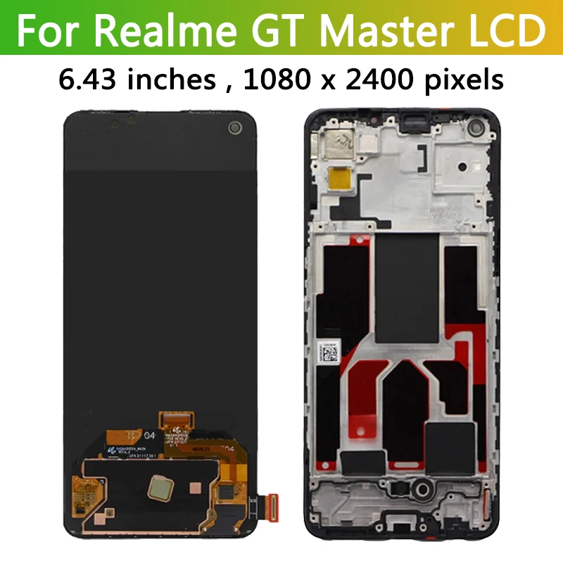 Super AMOLED For Oppo Realme GT Master Edition RMX3363, RMX3360 Pantalla lcd Display Touch Panel Screen Digitizer Assembly