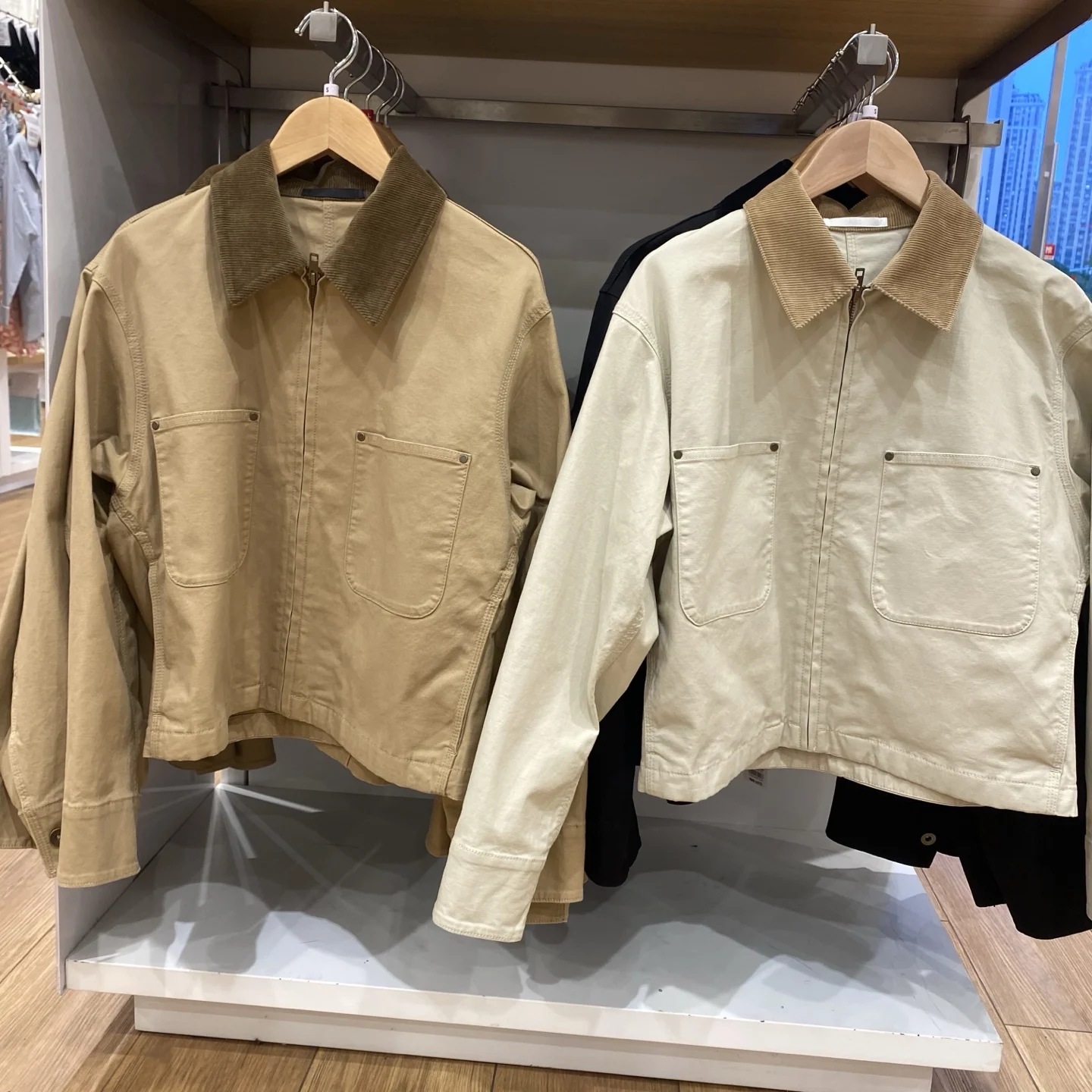 

Casual Faionable Collared Zipper ort Jaet Women's Autumn Winter New Sle Loose Fit Long Sve Ne Outerwear