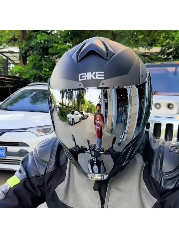 Qike casque FP02 Ghost Face casque FP02 plaqué argent bleu jour nuit universel casque visières pièces de rechange