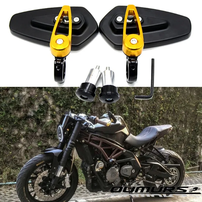 

1 Pair of CNC Aluminum Alloy Rearview Mirrors for Motorcycles, Handle Mirrors for Motorcycles, 180 Degree Rotating Mirrors Parts