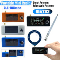 SI4732 0.5-108mhz Portable Mini Radio LSB USB AM FM Pocket Ring Telescopic Antenna Radio All Band Radio HF SW MW VHF Radio