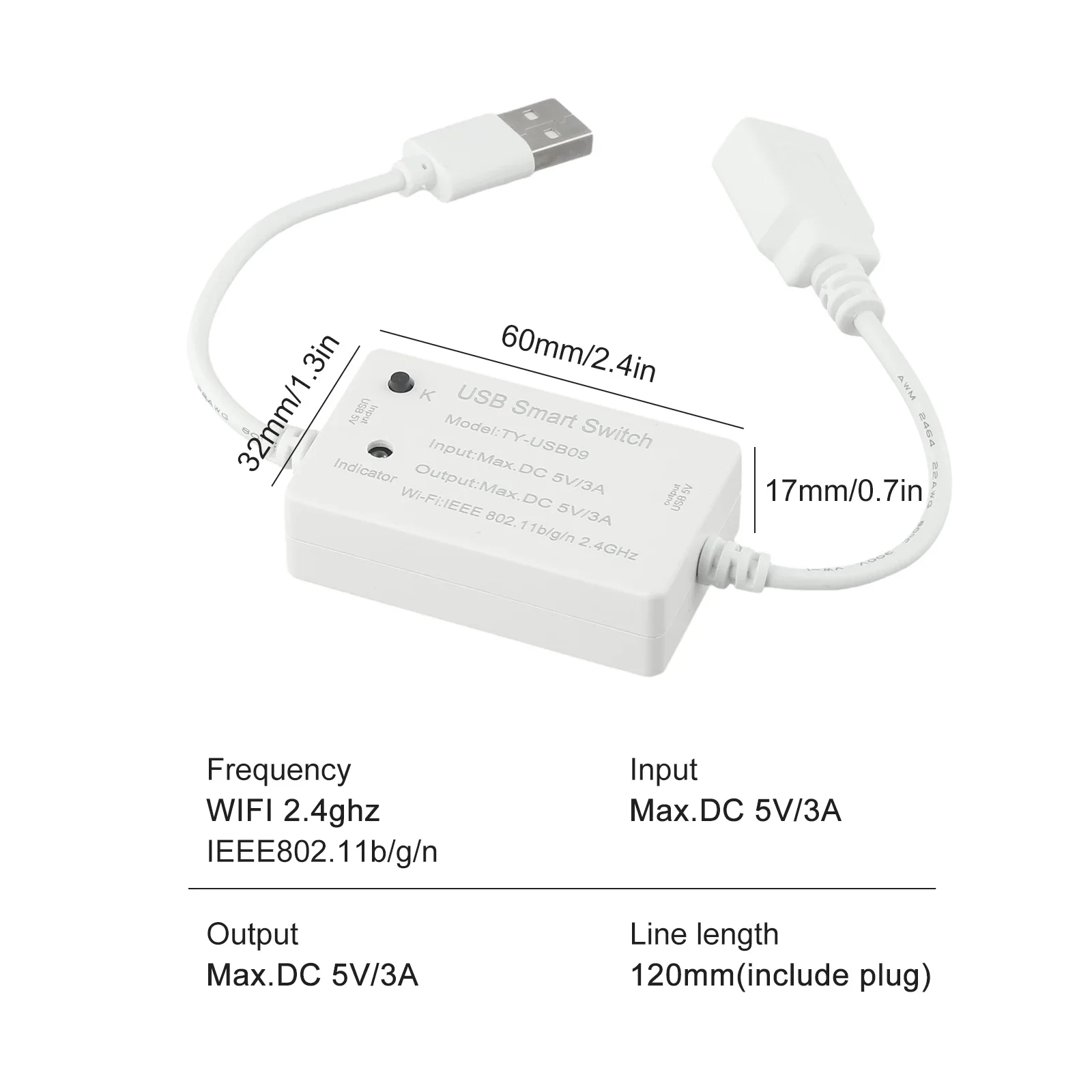 Circuit Breaker USB Smart Switch Voice Control WIFI Controller USB Smart Switch For Tuya Household Appliance Remote Control