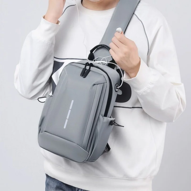 -border Fashion shoulder bag men's bag fashion Travel Messenger bag simple commute large capacity chest bag