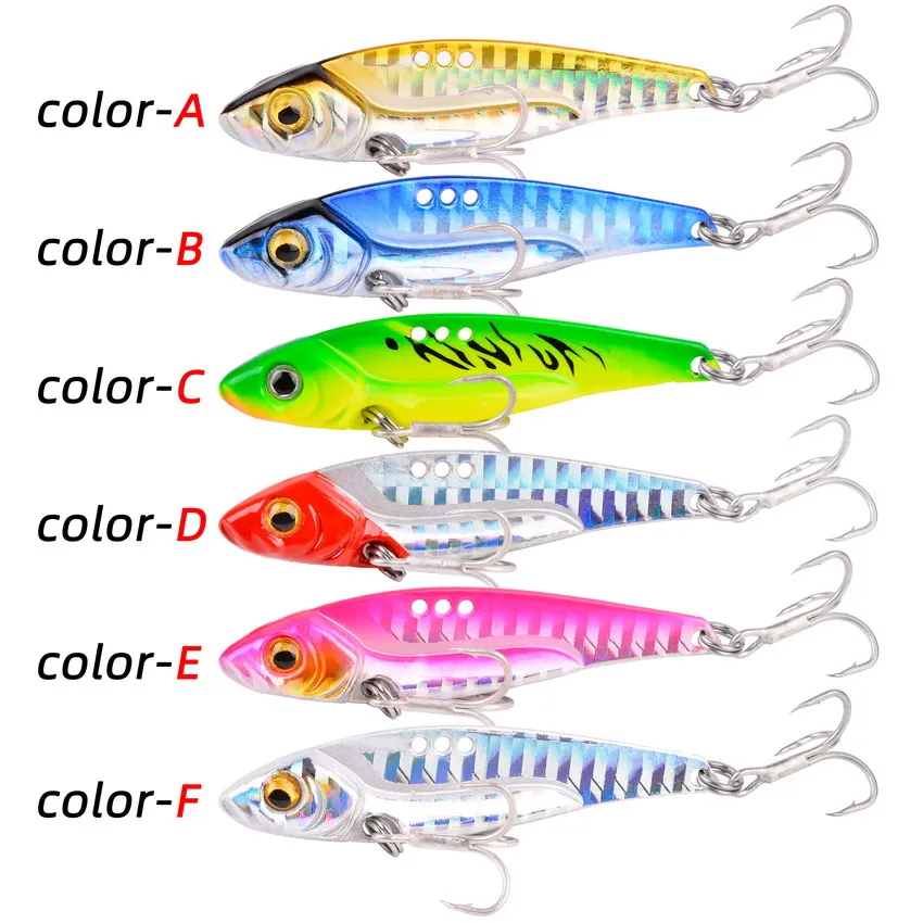 Señuelo Vibe metálico con ojos 3D – Hundimiento para black bass y lucio - imagen 3