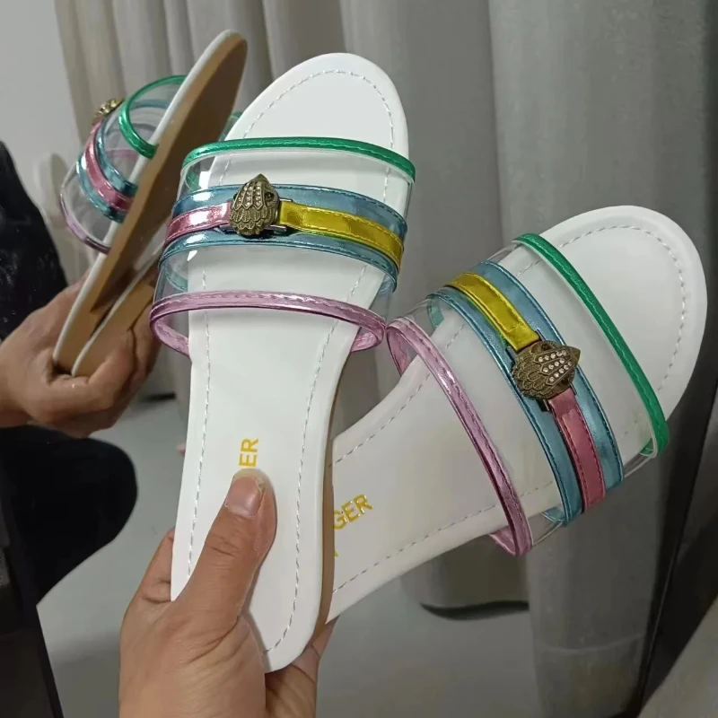 High-end flats Outdoor fashion design cordless sandals,