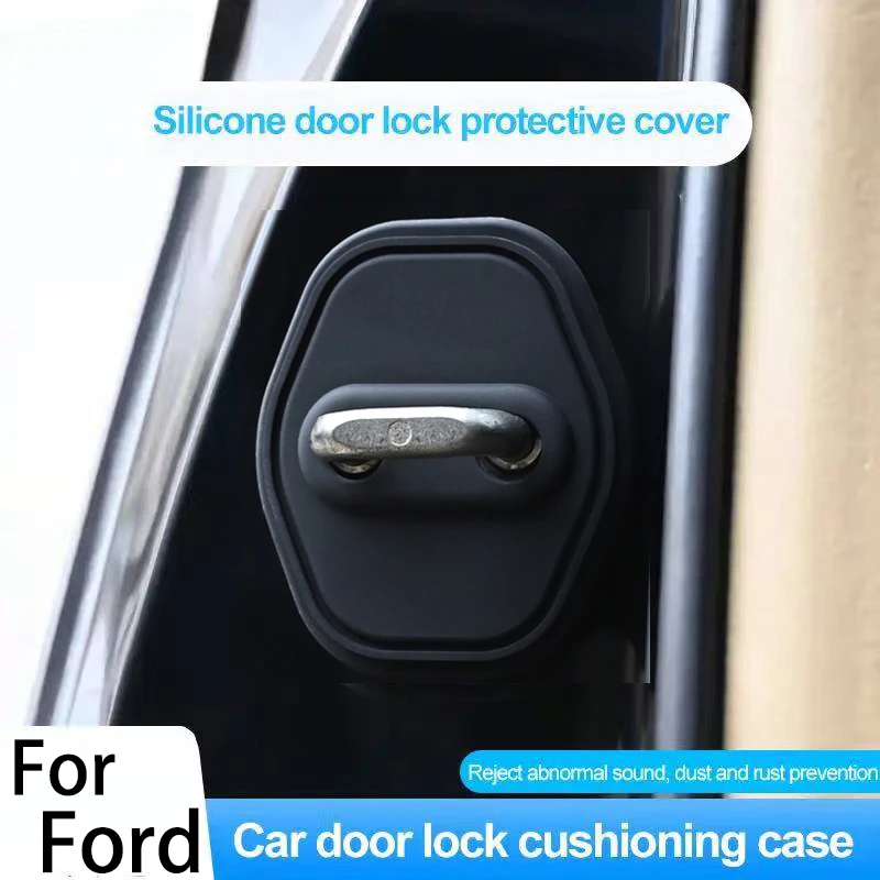 For Ford Focus Explorer Edge Active EVOS Mondeo F-150 Ecosport bronco Car door lock cover Silicone protective cover