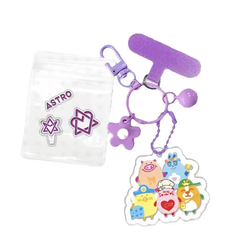 Llavero de acrílico con forma de flor de campana del grupo coreano ASTRO ATEEZ, estilo INS de alta calidad, impresión a doble cara, regalos de MONSTA X SHINEE