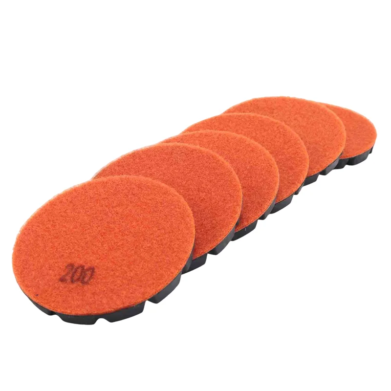 6 шт. алмазные подушечки для полировки пола, смоляная связь, терраццо, диаметр пола 4 дюйма-B61B